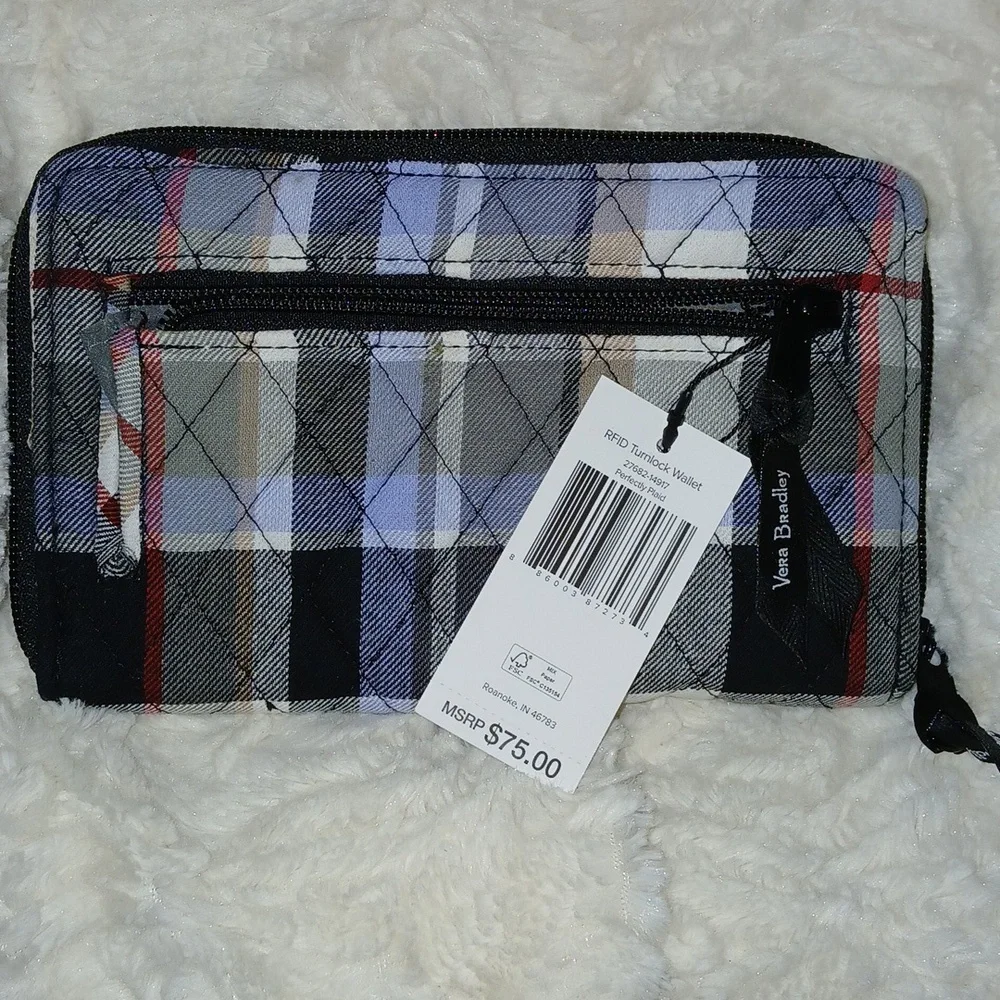 Vera Bradley Cotton Turn Lock Wallet w/RFID Protection - Picture 3 of 13